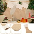 thumbnail image 3 of Custom Christmas Stocking, Jute Burlap Christmas Stockings, 21 Inches Large Family Christmas Stocking, Holiday and Family Stocking for Fireplace Christmas Holiday Party Decoration, 3 of 8