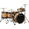 Ludwig Epic 6-Piece Pro Beat Shell Pack with Vintage Bronze Rims & Lugs Black to Natural Burst