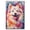 American Eskimo, variant on Plott Hound Dog Gift - Art Bedroom - Graffiti Dog Wall Art For Living Room Large Size Modern Home Wall Decor Abstract Canvas Wall Art Ready to Hang Size 11''x17'', 24''x36''