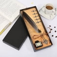 thumbnail image 1 of Estuche para bolígrafos de pluma corta, juego de papelería con punta de tinta, caja de regalo con pluma de inmersión retro, 1 of 6