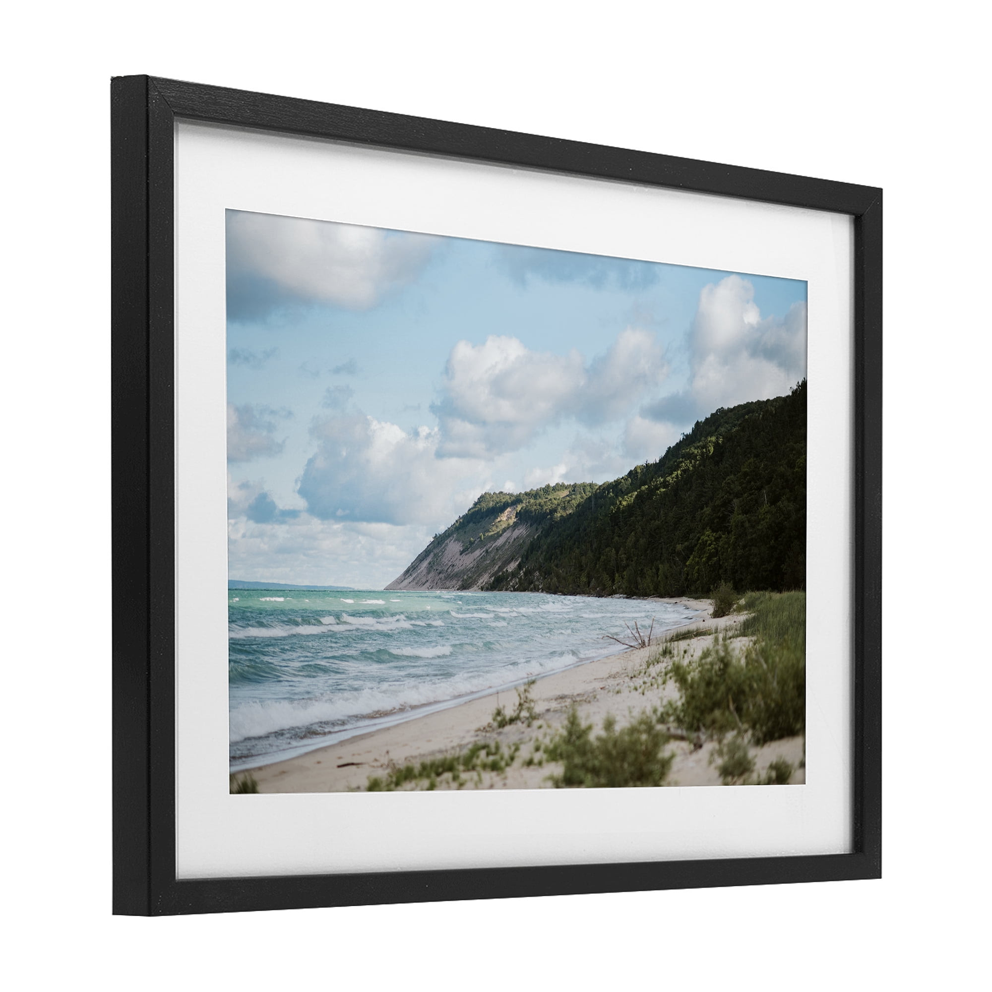Stupell Industries Sleeping Bear Cliff Black Framed Print Under Glass, design by Amy Carroll