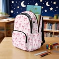 thumbnail image 3 of Garronmavis Light Pink Watercolor Bow & Tiny Heart Girls Backpack Kit, 17 Inch Sweet Girly Casual School Daypack with Insulated Lunch Pack, Pencil Case and Water Bottle Holder, 3 of 8