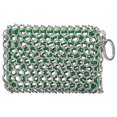 thumbnail image 1 of Cast Iron Skillet Cleaner  Silicone Mesh Enhanced Scrubber Set Stainless Steel 3D Chain Metal Scraper for Castiron Skillet Griddle, 1 of 2
