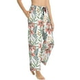 thumbnail image 2 of Uemuo Lilies Flowers Pattern Women's Wide Leg Palazzo Lounge Pants with Pockets Light Weight Loose Comfy Casual Pajama Pants-XX-Large, 2 of 9