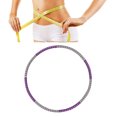 thumbnail image 3 of Hula Ring Esponja de Acero Inoxidable Desmontable Apriete rápidamente el Aro con Peso para el Vientre para Ejercicio Deportivo Jugar 6 Secciones Púrpura Gris, 3 of 10