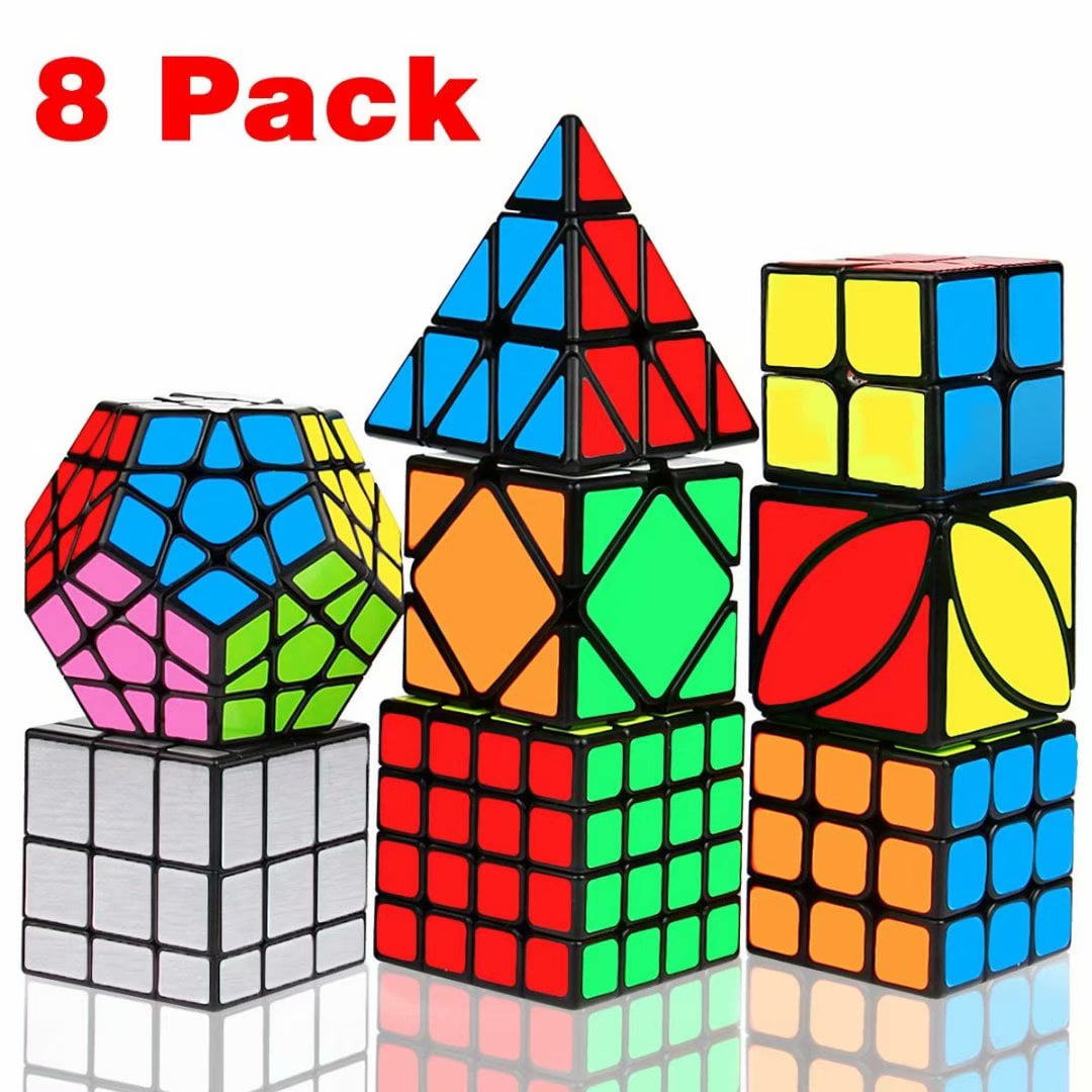 Libay Cube Bundle 2x2 3x3 4x4 5x5 Pyramid Megaminx Skew Mirror I Speed Cube Set 