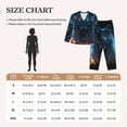 thumbnail image 4 of Picia Cool Blue Light Wolf Pattern Women’s Long-Sleeve Sleepwear Set - Soft 2-Piece Loungewear with Pockets, Comfy PJs for Relaxing Nights-Large, 4 of 7