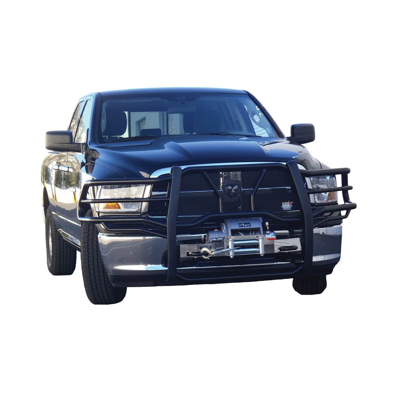 Westin 57-93545 HDX Winch Mount Grille Guard - Black Powdercoat Finish Fits select: 2012 DODGE RAM 1500, 2019 RAM 1500 CLASSIC TRADESMAN