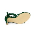 thumbnail image 5 of BLISSFUL STEP Women's Lace Up Heel Stiletto High Heels Sandals Dark Green 7.5, 5 of 6