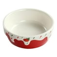 thumbnail image 3 of Plato de alimentación para mascotas pequeñas, cuenco de cerámica para comida de hámster, cuenco de alimentación de cerámica portátil para animales Rojo, 3 of 7