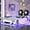 White, variant on Noble House Linlyn Twin Size Wood Race Car Platform Bed with LED Lights and Upholstered Backrest, Blue