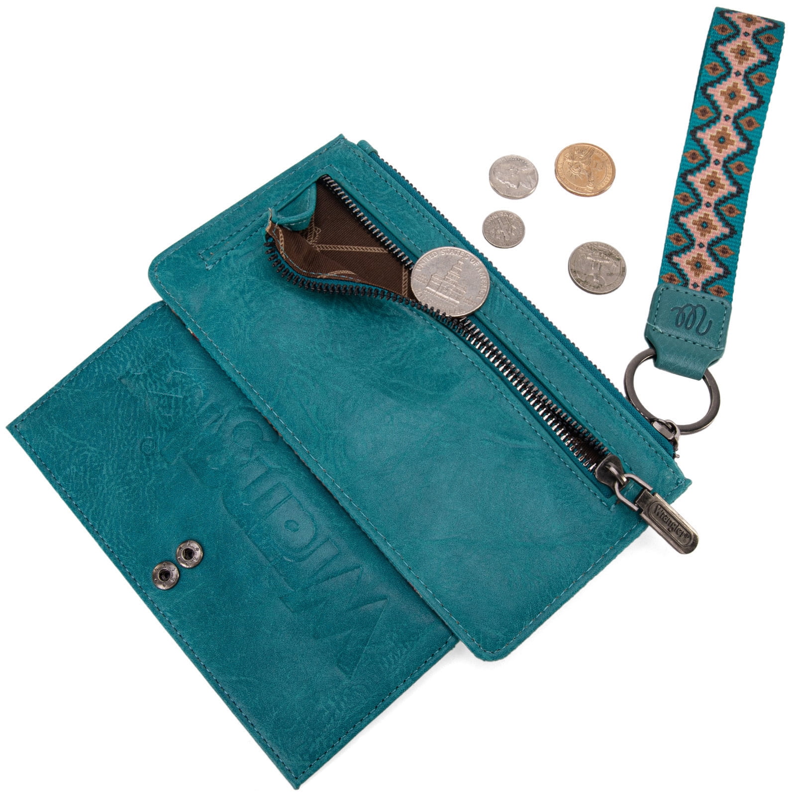 Wrangler Purses for Women Western Clutch Purse Rfid Wallet Womens, Dark Turquoise