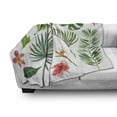 thumbnail image 3 of Plant Soft Flannel Fleece Throw Blanket, Diverse Pattern of Leaves and Flowers from Tropical Lands Heliconia Philodendron, Cozy Plush for Indoor and Outdoor Use, 50" x 60", Multicolor, by Ambesonne, 3 of 6