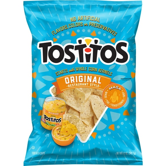 Tostitos Restaurant Style Original Tortilla Chips, 12 oz Bag
