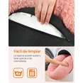 thumbnail image 4 of Feandrea Cama de Perros, Cama para Mascotas, Diámetro de 60 cm, Cojín Central Extraíble y Lavable, Alfombra de Felpa, Rosa, 4 of 5