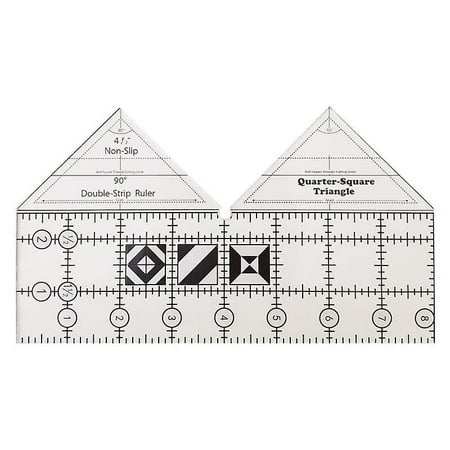 90 Degree Double Strip Ruler, Quilting Patchwork Ruler Template Quilt ...