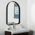 thumbnail image 3 of Clavie Arched Mirror with Metal Frame, 20" x 30" Vanity Mirror for Bathroom Bedroom, Decorative Wall Mirror for Entryway Livingroom, Black, 3 of 7