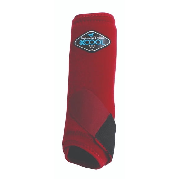 Professional's Choice 2XCOOL Sports Medicine Horse Boots - 4-Pack Neoprene-Free with Kevlar Support & brrr° Cooling Crimson / Small
