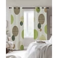thumbnail image 2 of Abstract Geometric Blackout Curtains for Bedroom, Thermal Insulated Window Treatment, Farmhouse Vintage Polka Dot Green Grommet Top Blackout Draperies and Drapes for Basement 27.5"x39" 2 Panels, 2 of 8