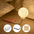 thumbnail image 7 of Moon Lamp, Voice Activated Night Light, Smart USB-Powered Voice Controlled Moon Night Light, 3 Color Dimming, Can Be Timed for Home, Office, 7 of 7