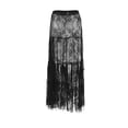 thumbnail image 5 of Wdgfv Women's Floral Lace Sheer Skirt High Waisted A Line Midi Skirts Beach Cover-ups Mesh Streetwear Skirts, 5 of 6
