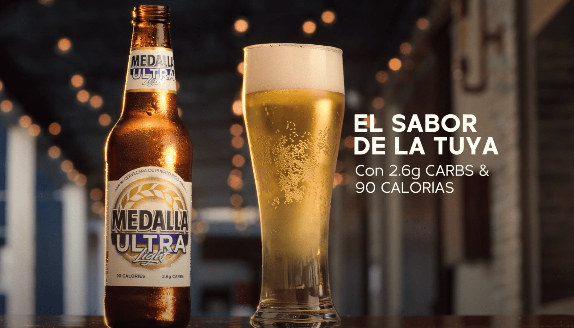 Medalla Ultra-Premium Light Beer, 6 Pack,12 fl oz Glass Bottle, 4.2 % ABV, Brewed by Compañía Cervecera de Puerto Rico