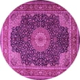 thumbnail image 1 of Ahgly Company Indoor Round Medallion Pink Traditional Area Rugs, 8' Round, 1 of 4