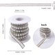 thumbnail image 2 of Aplique de diamantes de imitación de 10 mm y 4 yardas, cadena de cuentas de 2 filas, banda de perlas blancas, flecos con incrustaciones de diamantes y ribete de diamantes de imitación., 2 of 6