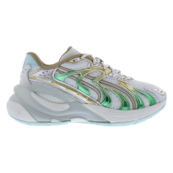 Puma Inverse Shimmer GS Girls Shoes Size 4, Color: Warm White/Archive Gold