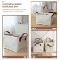 thumbnail image 4 of Storage Basket Toy Pouch Home Fabric Bin Bins Organization Box Clothes Clothing Field White, 4 of 6