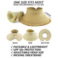 thumbnail image 5 of (2 pack) EINSKEY Women's Sun Visor Hat Packable Straw Floppy Wide Brim Ponytail Hat for Summer Beach Travel Golf Garden, 5 of 8