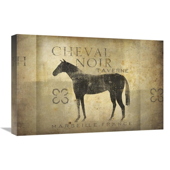 Global Gallery's 'Cheval Noir v4' By Ryan Fowler Stretched Canvas Wall Art