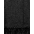 thumbnail image 3 of NYFASHION101 Women's Sheer Metallic Braided Tassel Ends Scarf Shawl Wrap, Black, 3 of 4
