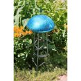 thumbnail image 4 of Achla Designs Crackle Glass Garden Toadstool Gazing Ball, 9 Inch, Teal, 4 of 5
