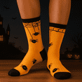thumbnail image 4 of COOPLUS Halloween Mens Socks Crew Long Socks Thin Breathable Lightweight Calf Socks 5 Pairs, 4 of 8