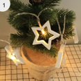 thumbnail image 2 of 10/20LEDs Wooden Star/Heart/ Tree Flexible Fairy String Lights Bedroom Decor, 2 of 7