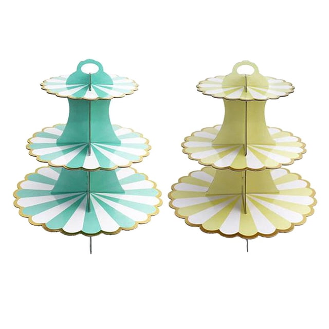 Soporte para cupcakes Colco 3 niveles amarillo