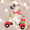 thumbnail image 2 of 9 piezas de colgantes de madera para coche de Navidad, decoración del hogar, regalo de año nuevo para niños, B Afortunado Sencillez, 2 of 5