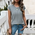 thumbnail image 5 of 2024 Spring Summer top women's casual short-sleeved sweater, 5 of 9