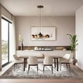 thumbnail image 2 of Area Rug 8x10 Modern Abstract Rug for Living Room, Thin Washable Carpet with Non Slip TPR Backing, Soft Non Shedding Indoor Mat, Low Pile Foldable Floor Covering for Bedroom, Coffee, 2 of 8