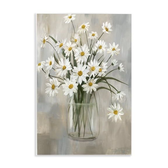 Stupell Industries French Country Potted Daisy Bloom Bouquet Wall Plaque Art, 10 x 15, by Nan