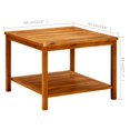thumbnail image 4 of vidaXL Coffee Table 60x60x45 cm Solid Acacia Wood, 4 of 5