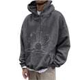 thumbnail image 2 of Sudadera con capucha para hombre, sudadera con capucha con letras estampadas, jersey de manga larga, sudadera con capucha para hombre, abrigo de poliéster, 2 of 5