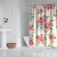 thumbnail image 3 of Waterproof Pioneer Shower Curtain 84x72 Inch Polyester Unique Colorful Floral Shower Curtain for Bathroom Hotel Home Decor with 12 Plastic Hooks, 3 of 5