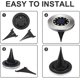 thumbnail image 2 of Solar Ground Lights 12LEDs 4PACK In-Ground Lights Solar Powered Pathway Lights Outdoor Decking Landscape Lamp for Lawn Yard (Warm), 2 of 4