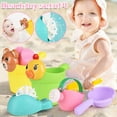 thumbnail image 3 of Beach Toys, 4 Piece Sand Toys Set Kids Beach Tool Kit Bucket Watering Can Molds Sand Play Sandpit Toy Summer Outdoor Toy for Travel, Beach Toys for Kids Ages 3-13 Clearance, 3 of 5