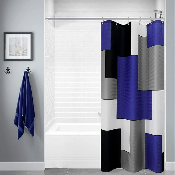 Small Stall Shower Curtain Shower Curtain 36 x 72, Navy Blue Half Size