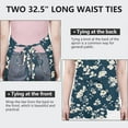 thumbnail image 6 of Pioneer Flower Floral Print Pattern Apron-Garden Aprons for Women with Pockets-Cotton Linen Waterproof Kitchen Cooking Gardening Aprons Adjustable for Kitchen,Cooking,BBQ and Salon 33x27 Inch, 6 of 7