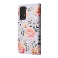 thumbnail image 7 of Nalacover Wallet Case for Samsung Galaxy A33 5G, Bling Flower Pattern PU Leather Wrist Strap Handbag Magnetic Clasp Flip Cover with Kickstand Card Slots Holder Soft TPU Shockproof Case,Pink Rose, 7 of 7