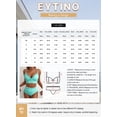 thumbnail image 7 of Eytino Women's Bikini Set High Waisted Bathing Suits for Women Tummy Control Two Piece Swimsuit with Ruffle Trim & Tie Side Brown Checkerboard M, 7 of 7